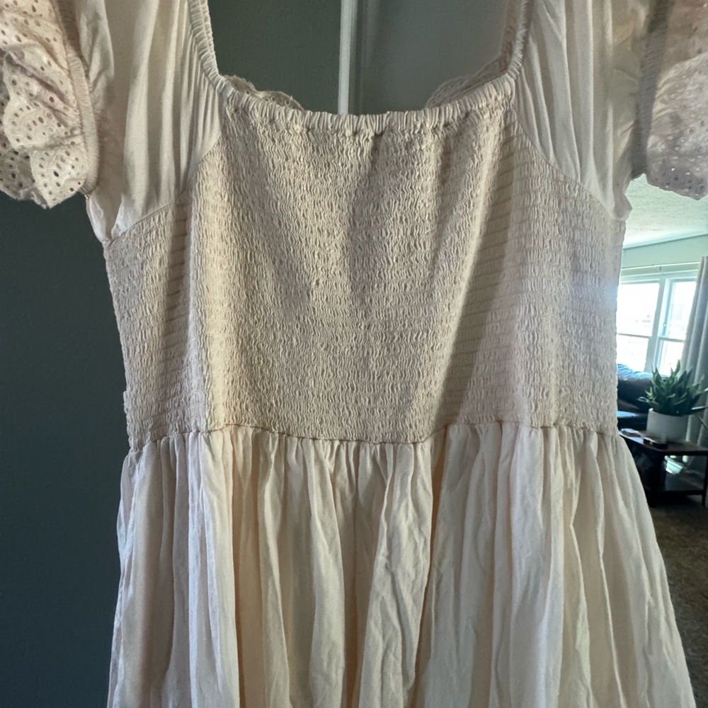 Christy dawns Madeline ivory dress Cream Puff-Sleeve Midi Dress - Picture 6 of 8